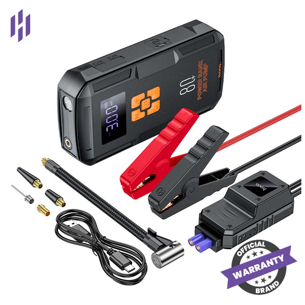 Hoco QS2 8,000mAh 4-in-1 Car Jump Starter, Air Pump, Power Bank and ...